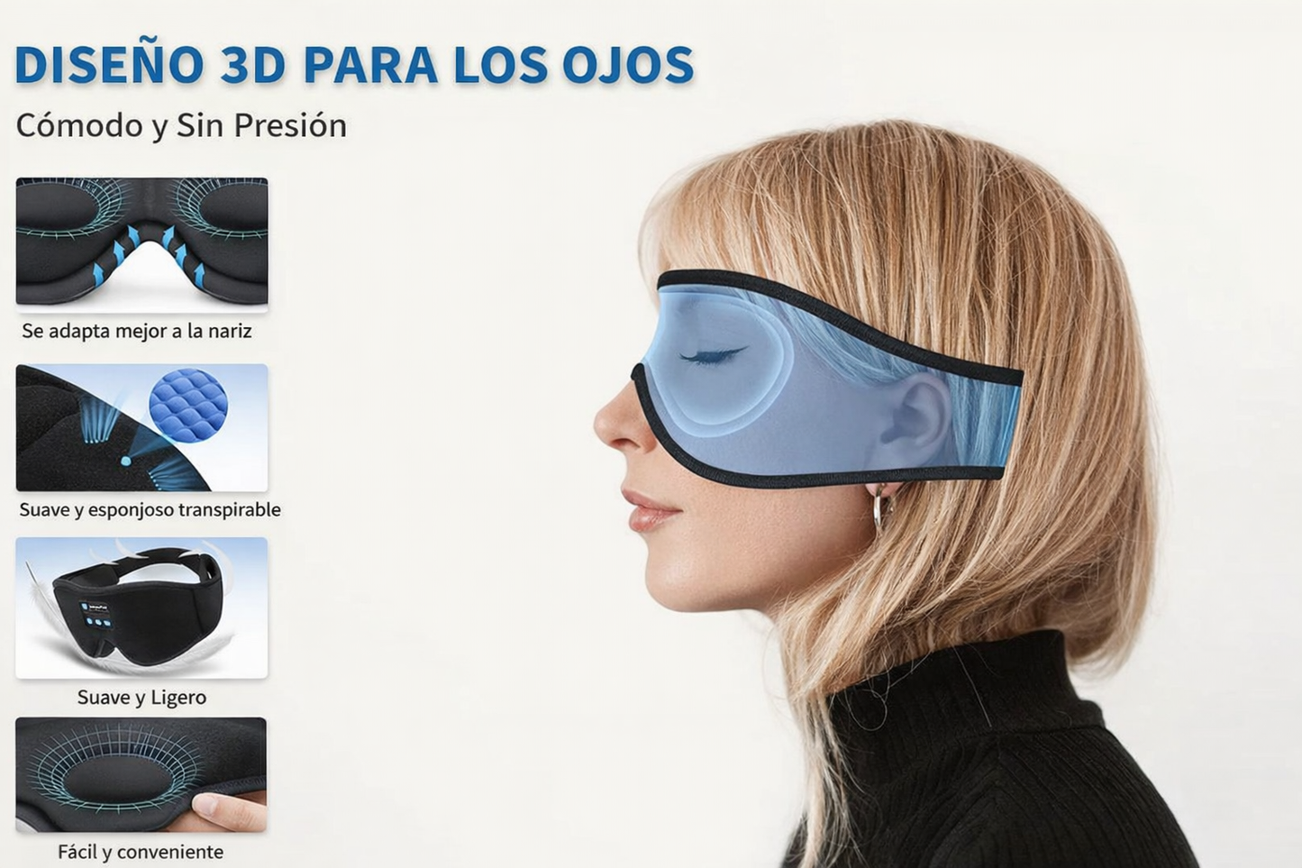 Antifaz Bluetooth 3D
